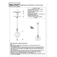 Дополнительная картинка Подвесной светильник Belfast Clifton D3315-1 GL GR