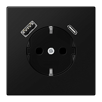 Розетка SCHUKO® с USB зарядным устройством  тип A + тип С Jung  LS1520-15CASWM 