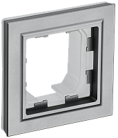 BRITE Рамка 1-мест. IP44 РУ-1-БрС-44 сталь IEK 
