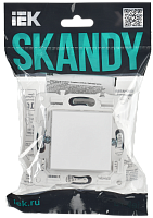 SKANDY Выключ. 1-кл. прох. 10А SK-V02W арк. бел. IEK 