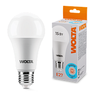 Светодиодная лампа WOLTA 25W60BL15E27 "Груша" A60 15Вт 1300лм 6500К Е27 1/50 купить в Алматы svet.kz