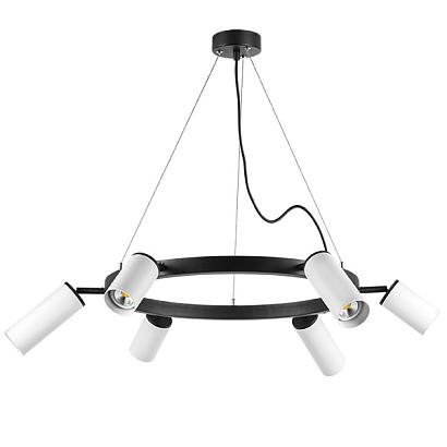 люстры lr016363863 подвесной светильник rullo 6х50w gu10 черный (571016+214436-3+214486-3), доставка по Казахстану 