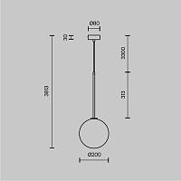 Дополнительная картинка Подвесной светильник Maytoni MOD172PL-01BS
