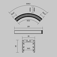 Комплектующие к светодиодной ленте Led Strip ALM-3535R-B-D-90°-0.3M купить в Алматы svet.kz
