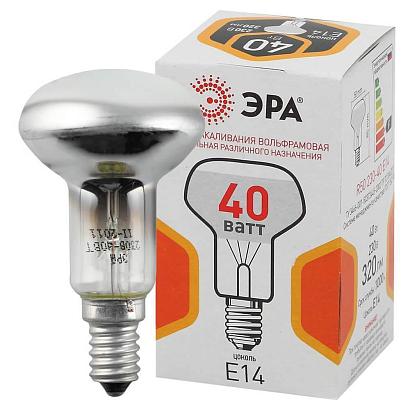 Лампа накаливания ЭРА E14 40W 2700K зеркальная R50 40-230-E14-CL Б0039140 купить в Алматы svet.kz