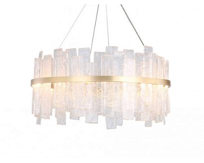 newport 10830 10830/60 new , подвесной светильник, brass clear crystal d60*h30 cm led strip 100w 3000k 9000lm, доставка по Казахстану 