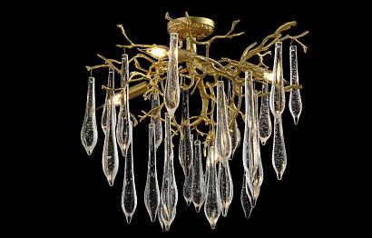 Потолочные Люстра Crystal Lux REINA PL5 D600 GOLD PEARL Crystal Lux 3580/105, доставка по Казахстану 