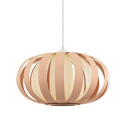 32439 подвес arenella, 1x60w (e27), ?450, h1100, пластик, белый/дерево, коричневый, доставка по Казахстану 