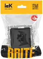 BRITE Роз. комп. RJ45 кат.6 РК11-БрЧ черн. IEK 