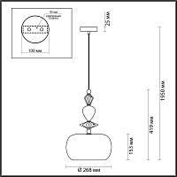 Дополнительная картинка Подвесной светильник Odeon Light Classic Bizet 4855/1A