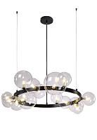 люстра crystal lux agata sp15 v2 black/transparente crystal lux 0032/315, доставка по Казахстану 