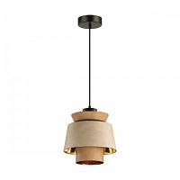 4992/1 pendant odl23 287 св. коричневый/золотой/металл/кожа подвес e27 60w kressa, доставка по Казахстану 