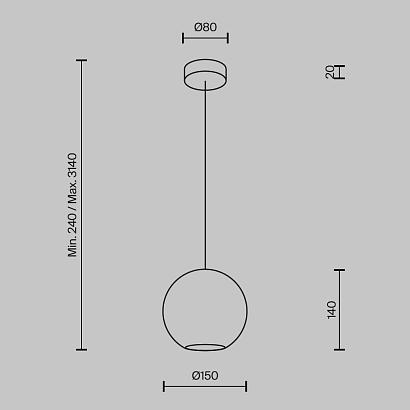 Подвесные Подвесной светильник Maytoni MOD437PL-01BG, доставка по Казахстану 