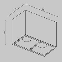 Дополнительная картинка Потолочный светильник Technical C065CL-02-L12W4K-W