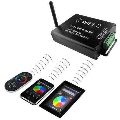 410904 Контроллер Master WiFi + RC LED RGB 12V/24V max 4A*3CH купить в Алматы svet.kz