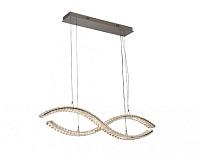 newport 8240 8242/110 chrome , подвесной светильник, chrome сlear crystal l110*16*h20.5/250 cm led strip 55w 3100k 6050lm, доставка по Казахстану 