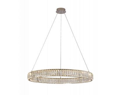 newport 8240 8240/80 chrome , подвесной светильник, chrome сlear crystal d80*h7,6 см led 50w 3100k 5500lm, доставка по Казахстану 