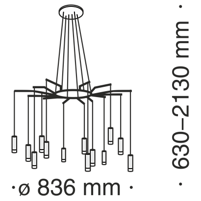 люстры подвесная люстра maytoni davida mod035pl-12b, доставка по Казахстану 