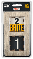 BRITE Рамка 2-мест. РУ-2-1-Бр металл шамп. RE AL IEK 