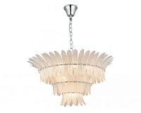 newport  люстра, chrome clear glass with white sand  d105.5*h50 cm e14 21*60w, доставка по Казахстану 