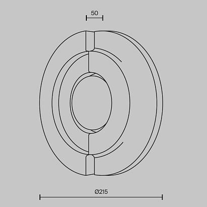 Декоративные настенные Настенный светильник (бра) Maytoni MOD462WL-L10BG3K Daylight, доставка по Казахстану 