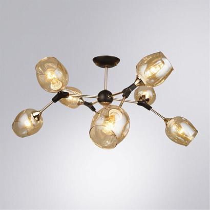 купить Люстра на штанге Arte Lamp SEPPIA A4211PL-8BK в Алматы, svet.kz, доставка по Казахстану 