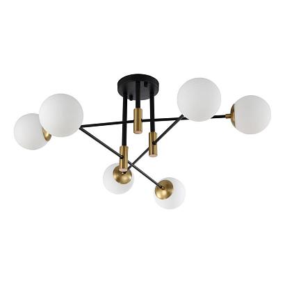 Потолочные Светильник потолочный Crystal Lux FIDEL PL6 BLACK Crystal Lux 0630/105, доставка по Казахстану 