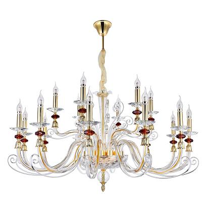 люстры люстра crystal lux catarina sp12+6 v2 gold/transparent-cognac crystal lux 1361/318, доставка по Казахстану 