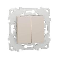 Переключатель двухклавишный перекрестный Schneider Electric Unica New NU521544 