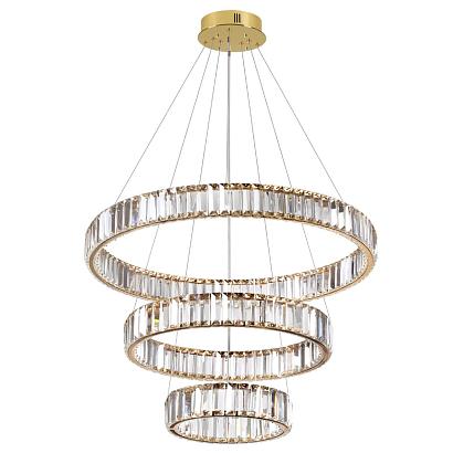 5015/88l l-vision odl23 427 золотой/прозрачный металл/хрусталь люстра led 88w 4000k 10200лм vekia, доставка по Казахстану 