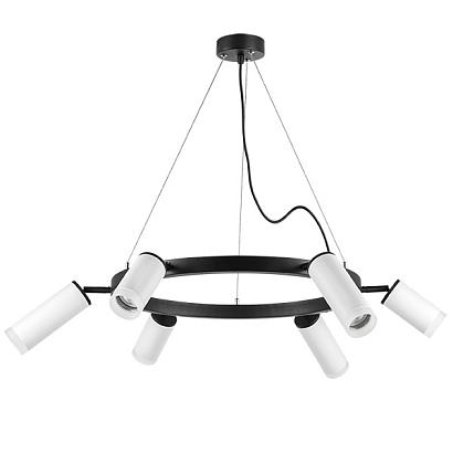 люстры lr0163638630 подвесной светильник rullo 6х50w gu10 черный (571016+214436-3+214486-3+202430-6), доставка по Казахстану 