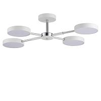 люстры 5659/72cl ledio ln23 белый, хром светильник потолочный led 3902лм 3000-6000к 72w 220v mika, доставка по Казахстану 