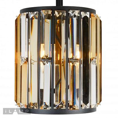 подвесная люстра ilamp royal 10390-1p черная, доставка по Казахстану 