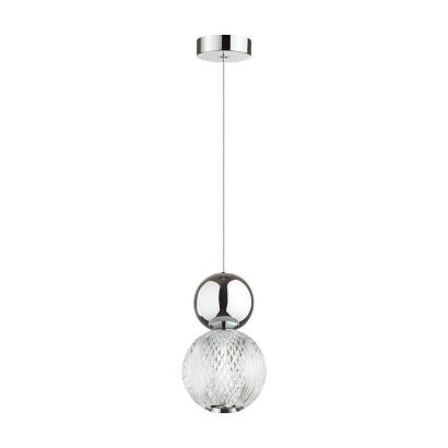 5007/7l l-vision odl23 419 хром/прозрачный/металл/акрил подвес led 7w 4000k 350лм crystal, доставка по Казахстану 