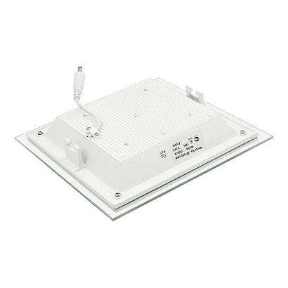 люстры светильник светодиодный потол. встр. p, бел, стал/текло, нейтрал. бел/000-4500/ 18вт, ip20, доставка по Казахстану 