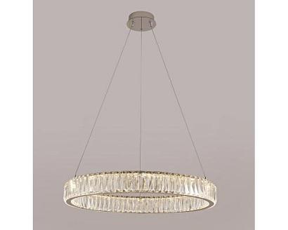 newport 8240 8240/60 chrome , подвесной светильник, chrome сlear crystal d60*h7,6 см led 36w 3100k 3960lm, доставка по Казахстану 