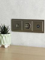 BRITE Рамка 3-мест. РУ-3-БрШ шамп. IEK 