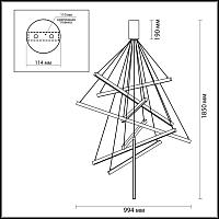 подвесной светодиодный светильник odeon light l-vision cometa 3860/96b, доставка по Казахстану 