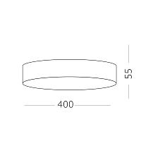 люстры st606.532.48 светильник потолочный белый led 1*48w 3000k 4 320lm ra>85 120° ip20 d400xh55 185-265v, доставка по Казахстану 