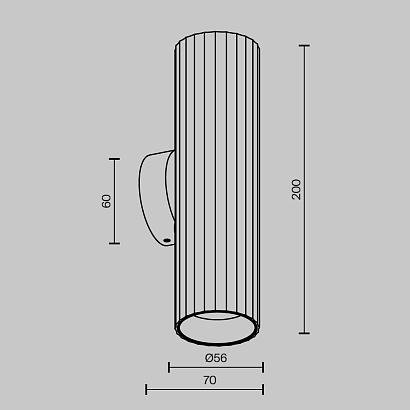 Настенный светильник (бра) Technical C106WL-02-GU10-W