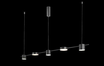 светильник подвесной crystal lux tristan sp5 l1200 black crystal lux 3690/205, доставка по Казахстану 