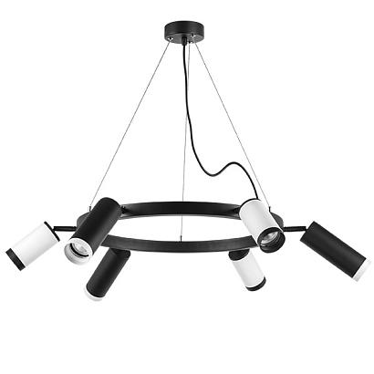 люстры lr01687336376 подвесной светильник rullo 6х50w gu10 черный/белый (571016+214487-3+214436-3+203437-3+203436-3), доставка по Казахстану 