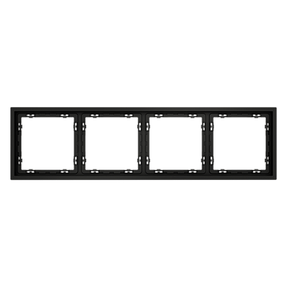 Рамка пластиковая VOLTUM S70 на 4 поста, (черный матовый) VLS100408 