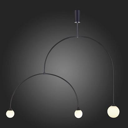 люстры sl1187.403.03 светильник подвесной st-luce черный/белый g9 3*5w 4000k, доставка по Казахстану 