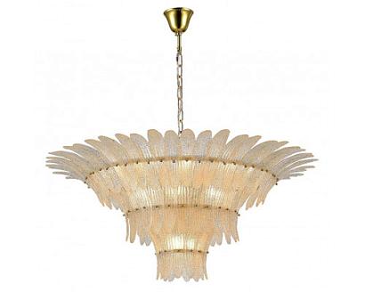 newport   люстра, gold clear glass with light yellow sand d105.5*h50 cm e14 21*60w, доставка по Казахстану 