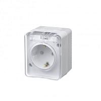 Розетка 1-м ОП AtlasDesign Profi54 16А IP54 250В с заземл. защ. шторки бел. SchE ATN540145 
