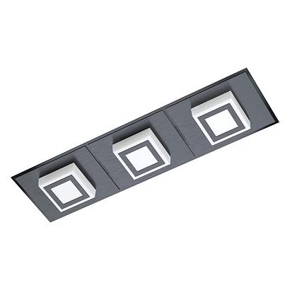99363 Светод. светильник настенно-потол. MASIANO 1, 3х3,3W (LED), 3х340lm, 440х120, алюм., черный пл