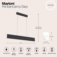 Дополнительная картинка Подвесной светодиодный светильник Maytoni Step P010PL-L23B