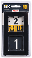 BRITE Рамка 2-мест. РУ-2-2-БрЧ стекло черн. IEK 