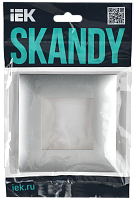 Дополнительная картинка SKANDY Рамка 1-мест. SK-F01S сереб. IEK
